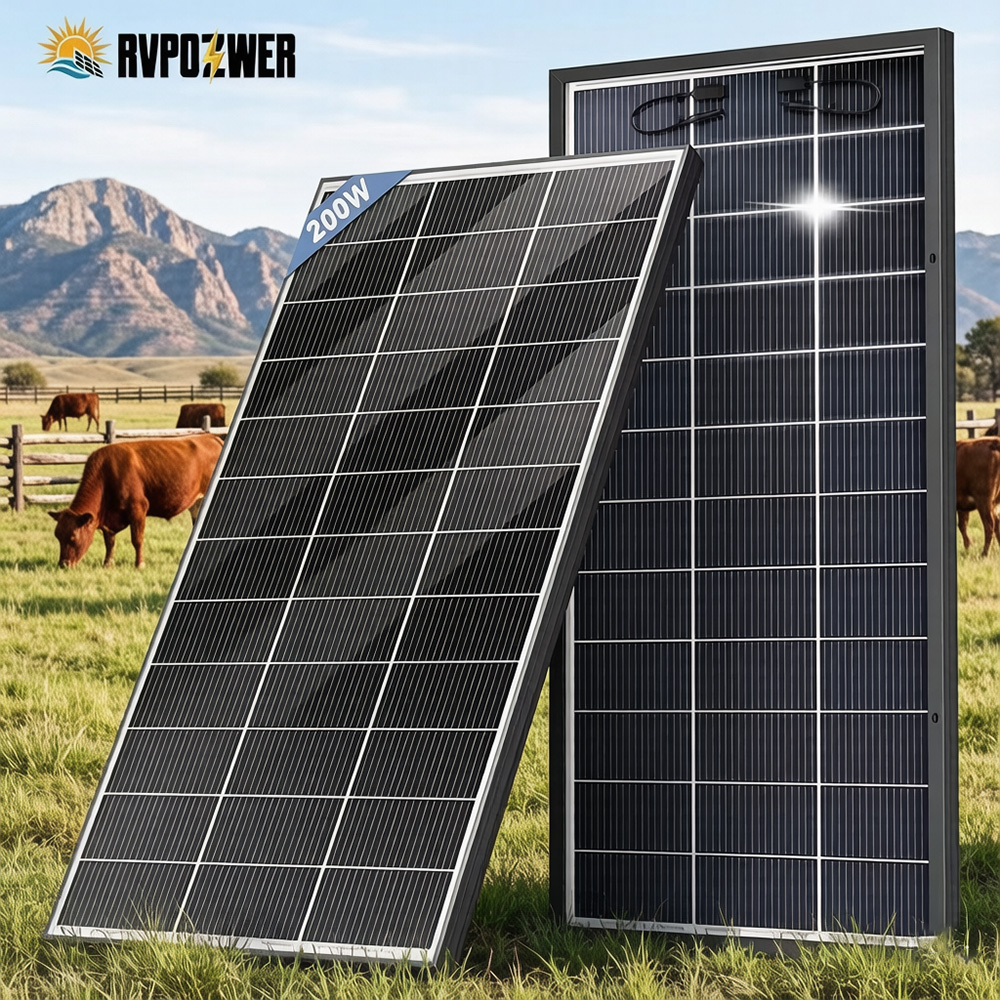 Outdoor Power Distribution Panel - RVPOZWER 양면 태양광 패널 18BB N형