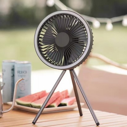 Outdoor Power Point - 휴대용 캠핑 선풍기 LED 조명 삼각대