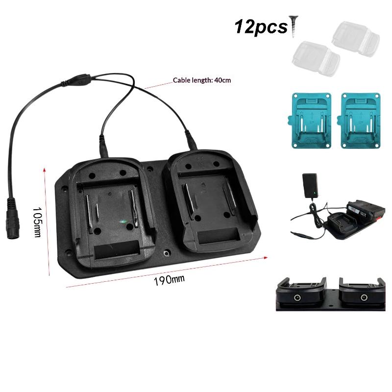 Outdoor Power Double Adapter - 18V 배터리용 듀얼 배터리 어댑터 1세트,