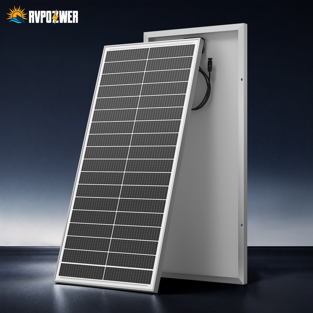 Outdoor Power Distribution Panel - RVPOZWER 100W 18BB 리지드 태양광 패널