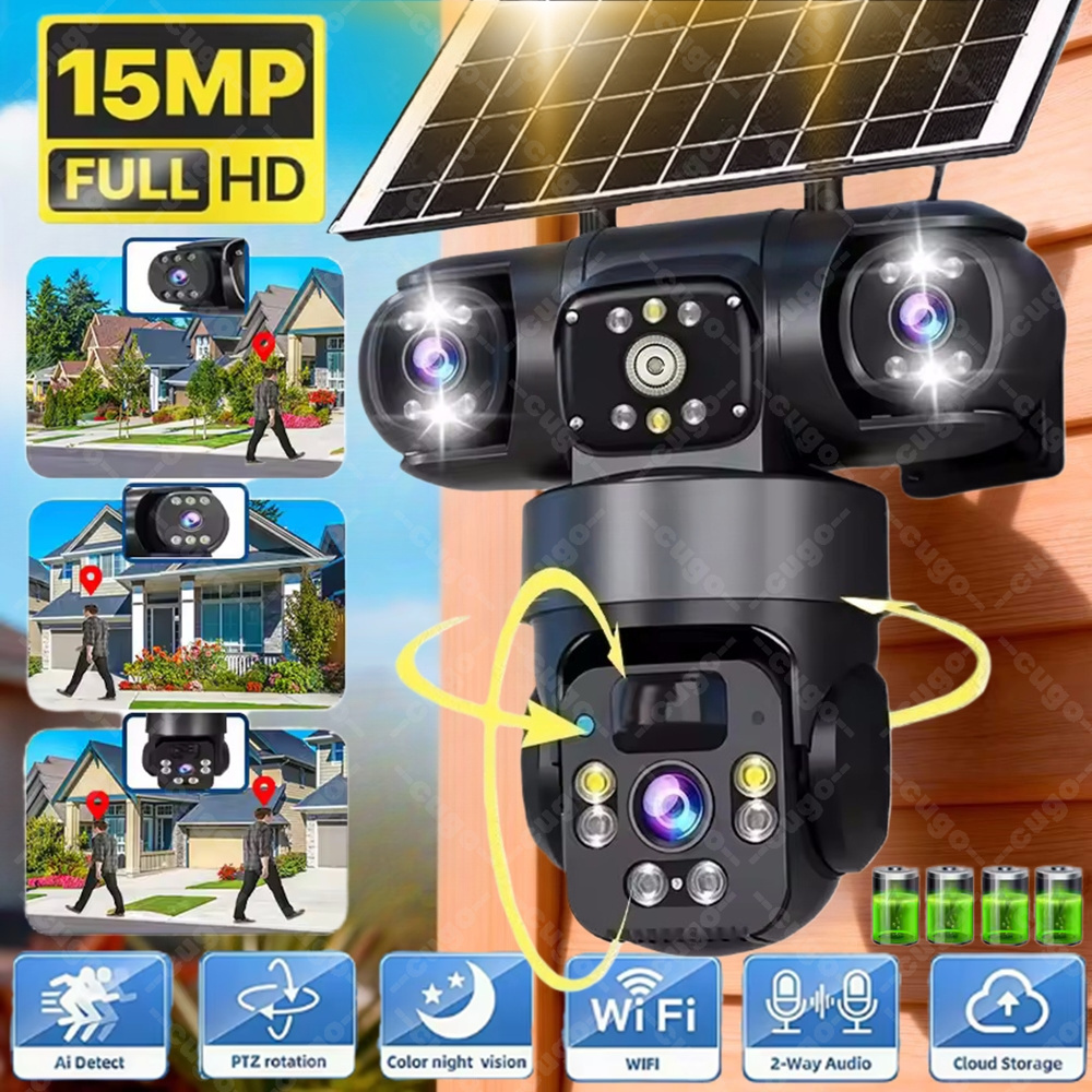 Outdoor Power Distribution Panel - V380 3화면 3렌즈 WIFI 카메라 태양광