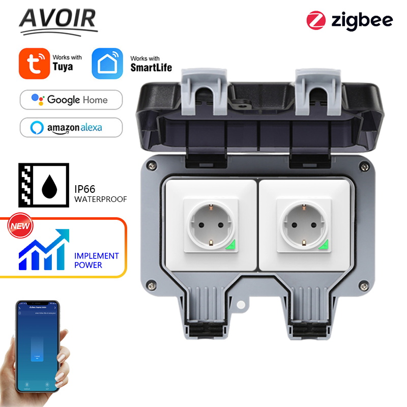 Outdoor Power Timer - Avoir Tuya Zigbee 전기 소켓 IP66