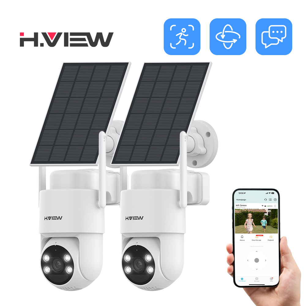 Outdoor Power Distribution Panel - H.VIEW 2PCS PIR 배터리 구동 카메라