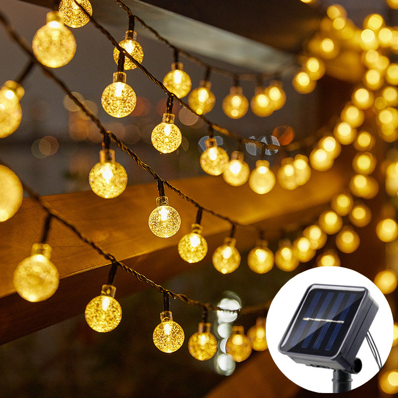 Outdoor Power For Wedding - 20/50/100 LED 태양광 크리스탈 볼 페스툰
