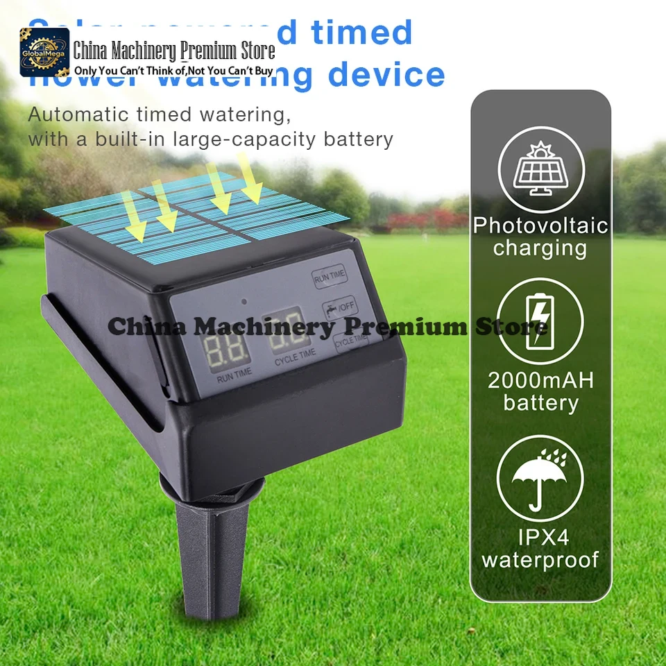 새로운 태양열 관개 타이머 자동 야외 정원 급수 시스템 - Outdoor Power Timer 리뷰 및 가격