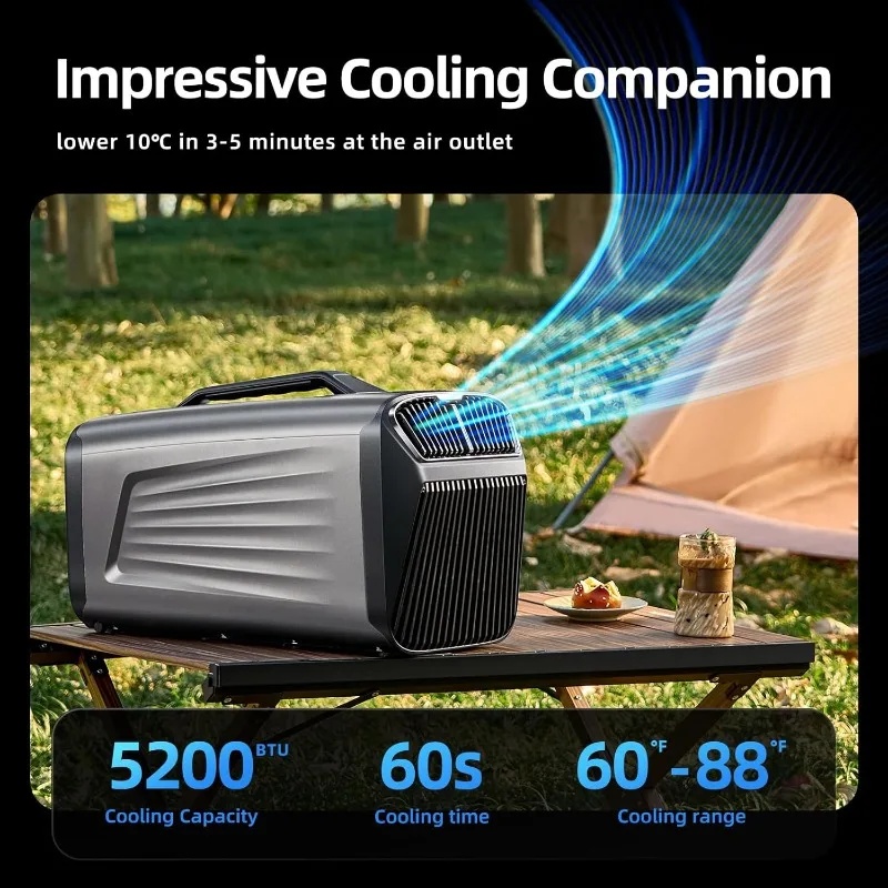 5200BTU 휴대용 에어컨 (텐트용) 저전력 500W - Outdoor Power Vac 리뷰 및 가격