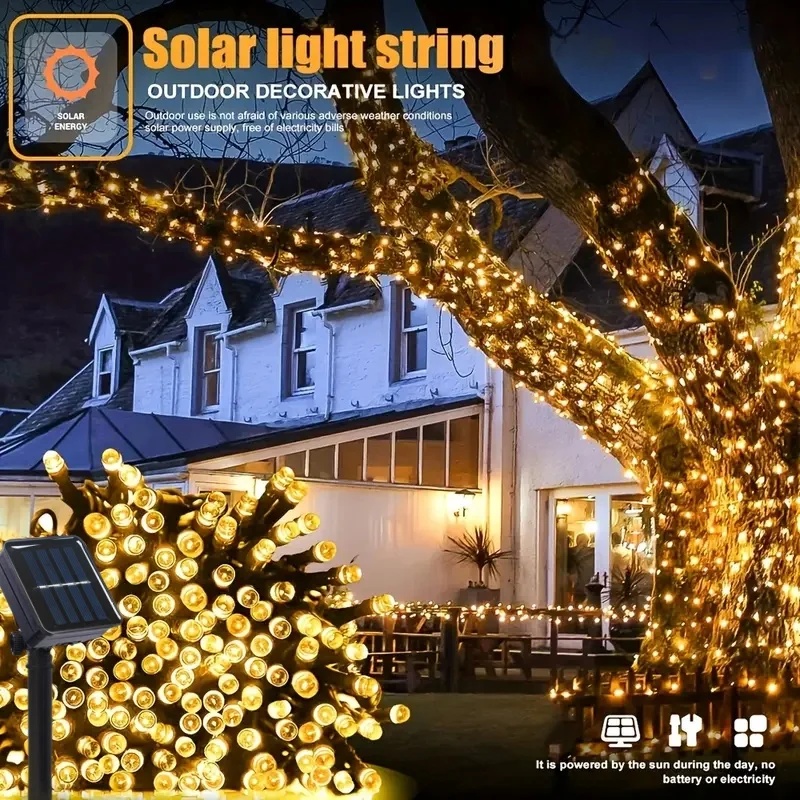 LED 태양광 야외 요정 조명 풀 스카이 스타 조명 방 - Outdoor Power For Wedding 리뷰 및 가격