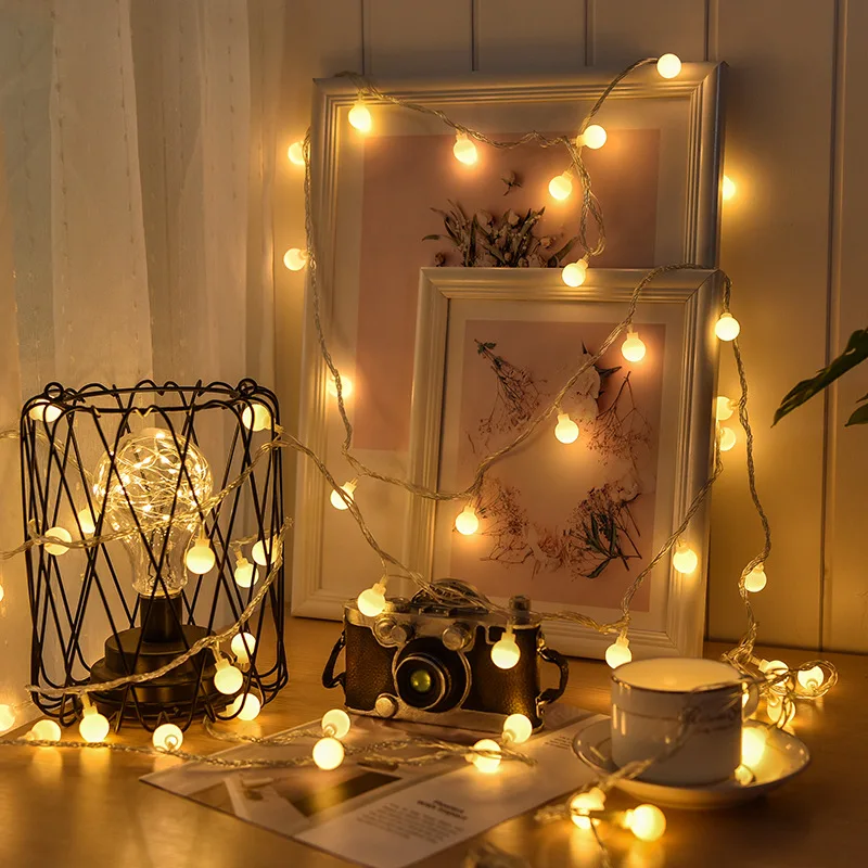 10M USB/배터리 전원 공 LED 문자열 조명 갈  - Outdoor Power For Wedding 리뷰 및 가격