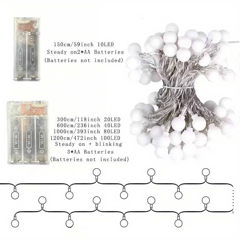 USB/배터리 전원 스트링 조명 글로브 스트링 조명 방 - Outdoor Power For Wedding 리뷰 및 가격