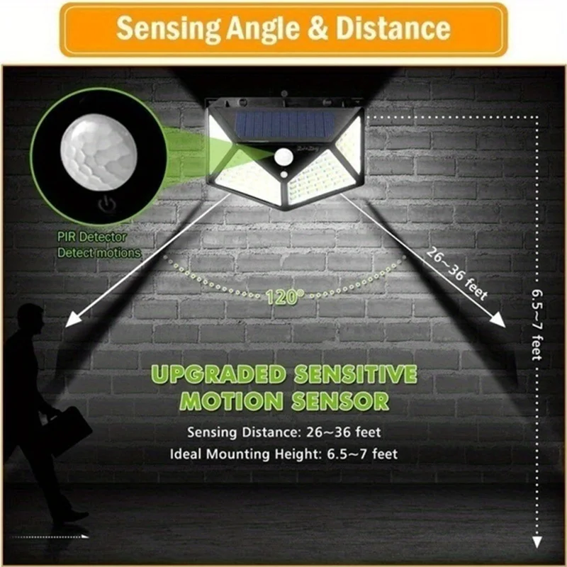 100Led 다기능 태양 램프 야외 정원 장식 모션 센 - Outdoor Power Point 리뷰 및 가격