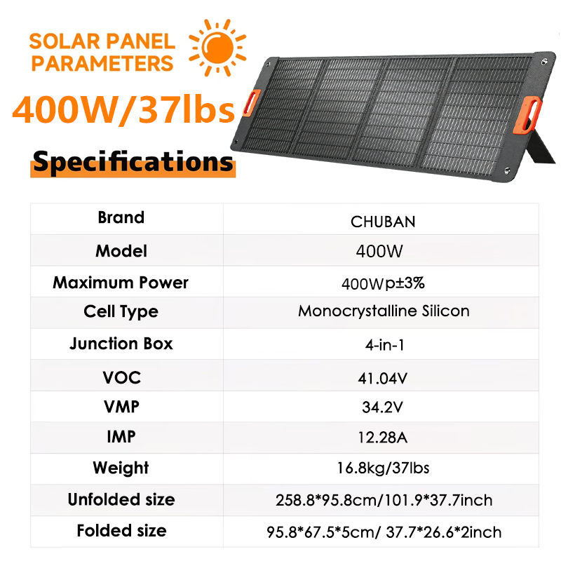 200W 접이식 태양광 패널 400w 100w 휴대용  - Outdoor Power Distribution Panel 리뷰 및 가격