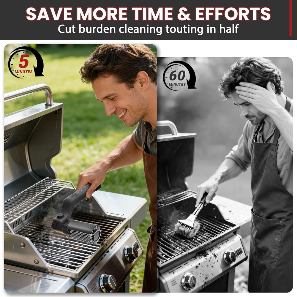 전기 그릴 브러시 충전식 3단계 강력한 속도 BBQ 그 - Outdoor Power Grill 리뷰 및 가격