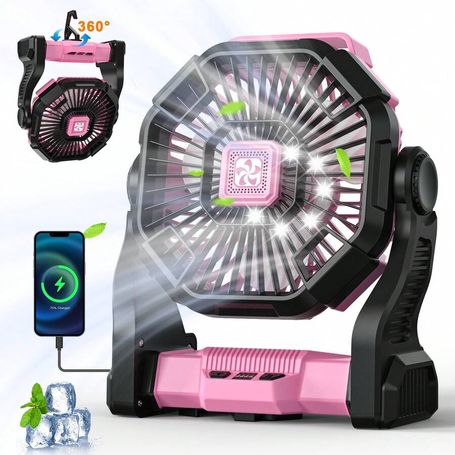 20000mAh 휴대용 배터리 구동 팬(LED 랜턴 포 - Outdoor Power Timer 리뷰 및 가격